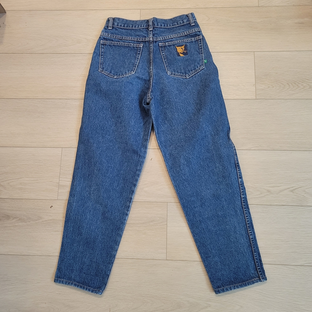 Vintage Puma Women's High Rise Dark Blue Jeans
